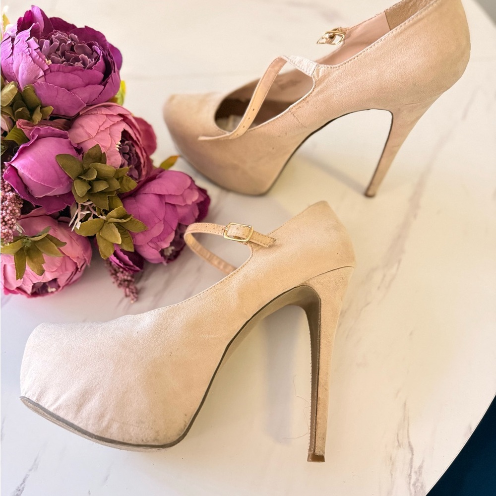 Nude Platform Heels